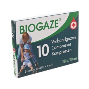 Biogaze Verbandgazen 10x10cm Steriel 10 Stuks